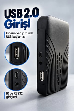 Hdmı Kablolu Ve Adaptörlü Hd Uydu Alıcısı