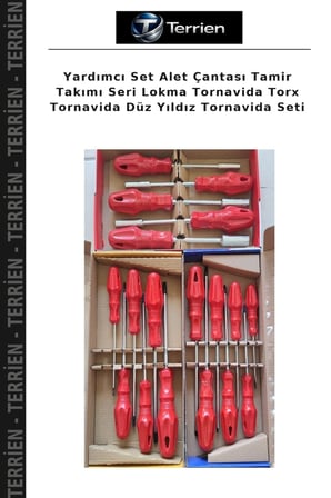 Yardımcı Set Alet Çantası Tamir Takımı Seri Lokma Tornavida Torx Tornavida Düz Yıldız Tornavida Seti