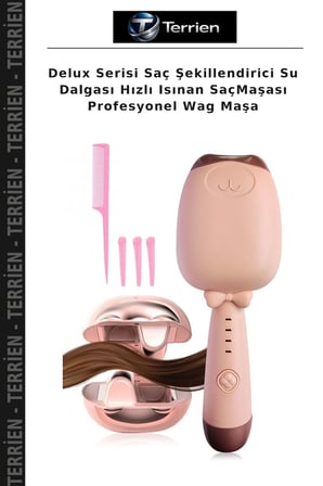 Delux Serisi Saç Şekillendirici Su Dalgası Hızlı Isınan SaçMaşası Profesyonel Wag Maşa