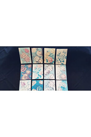 Vintage Güller (24 Adet) Bullet Journal Vintage Kağıt Seti Scrapbook