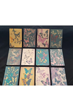 Kelebekler - Butterflies (24 Adet) Bullet Journal Vintage Kağıt Seti Scrapbook