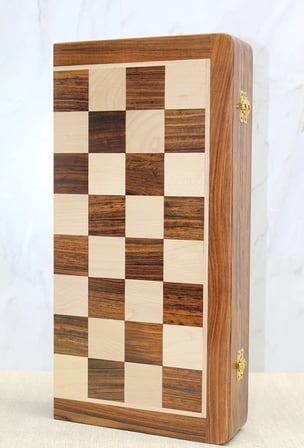 Mıknatıs Taşlı Ahşap Katlanabilir Kutulu Satranç Oyunu 40 Cm G225