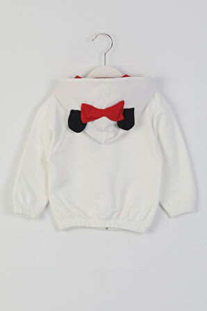 İSOB M.Mause Desenli Kız Çocuk Kapşonlu Hırka 9-36 Ay 20701