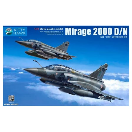 Kitty Hawk 32022, 1/32 Mirage 2000 D/N Plastik Maketi