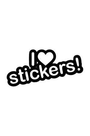 I Love Stickers Sticker (Oto-Motor-Laptop-Duvar-Dekor) 10 x 5 cm