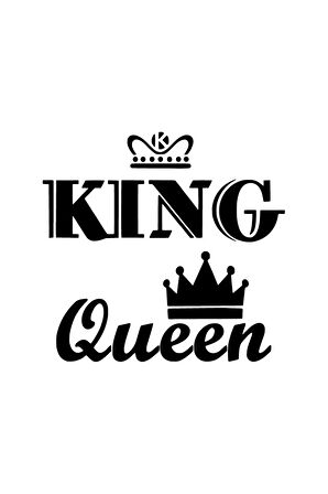 King Queen Seti Sticker (Oto-Motor-Laptop-Duvar-Dekor) 20 x 20 cm