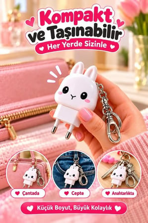 Delux Serisi Şarj Adaptörü C41 Beyaz 20W Kompakt Cihazı Genç