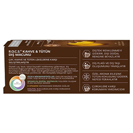 R.o.c.s. Kahve & Tütün Lekelere Karşı Diş Macunu 60ml