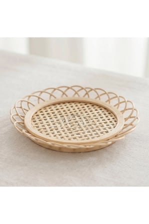 1 Adet El Yapımı Bambu Çay Seti – 6 Kişilik 12 Parça Örgü Bambu Bardak Altlığı Ve Isıya Dayanıklı Şeffaf Cam Fincanlar, Tea Set, Glass Cups