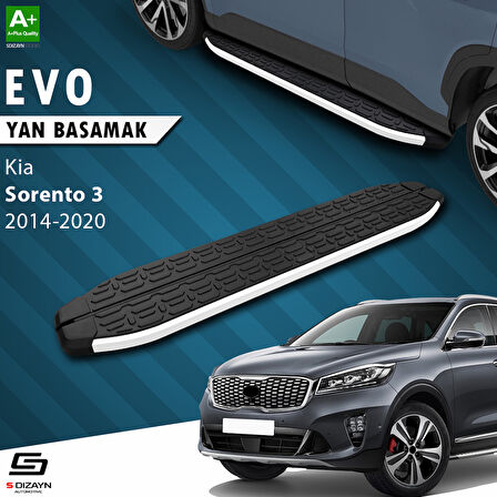S-Dizayn Kia Sorento 3 Evo Aluminyum Yan Basamak 183 Cm 2014-2020 A+ Kalite