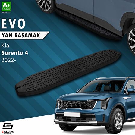 S-Dizayn Kia Sorento 4 Evo Siyah Yan Basamak 183 Cm 2022 Üzeri A+ Kalite
