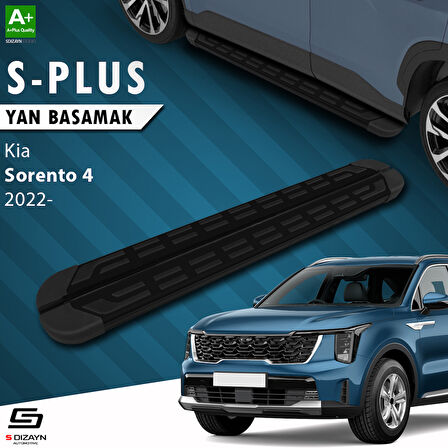 S-Dizayn Kia Sorento 4 S-Plus Siyah Yan Basamak 183 Cm 2022 Üzeri A+ Kalite