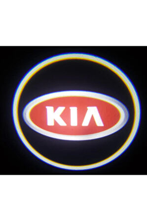 Kia ile Uyumlu Yeni Nesil Pilli Yapıştırmalı Led Işıklı Çift Sensörlü Kapı Altı Logo