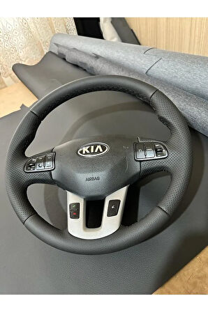 KİA SPORTAGE 2011-2014 ARACA ÖZEL Uyumlu  DİREKSİYON KILIFI (FABRİKASYON DERİSİ ÜZERİNE YAPILACAK)
