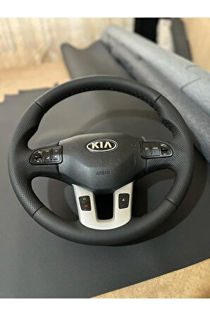 KİA SPORTAGE 2011-2014 ARACA ÖZEL Uyumlu  DİREKSİYON KILIFI (FABRİKASYON DERİSİ ÜZERİNE YAPILACAK)