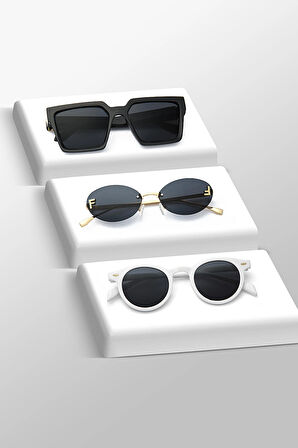 UNISEX GÜNEŞ GÖZLÜĞÜ 3'LÜ SET