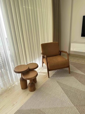 Ürgüp Mantar Sehpa Siyah 3'lü Set (43 48 53 CM)