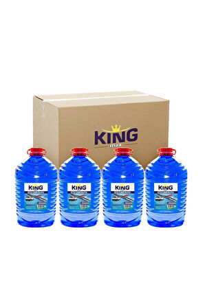 KING MAX Cam Suyu 5 LT Antifriz İçerikli -20 Derece 4'Lü Avantaj Paket