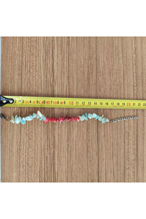 Kırmızı Mercan & Amazonit Doğal Taş El Yapımı Bileklik