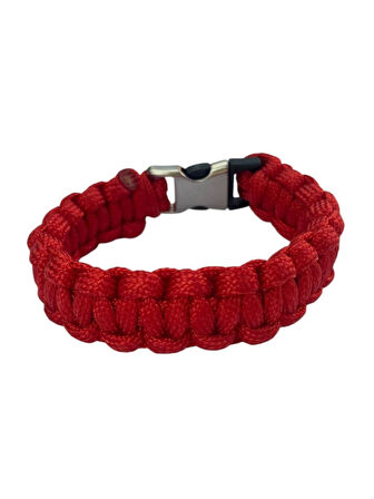 PARACORD BİLEKLİK KIRMIZI KOBRA MODELİ