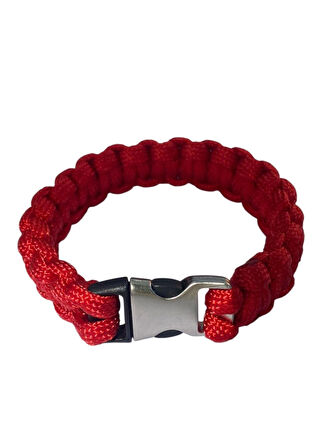 PARACORD BİLEKLİK KIRMIZI KOBRA MODELİ