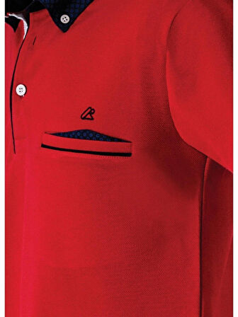 POLOKOTON % 100 PAMUK Polo Yaka Cepli Erkek Kısa Kollu T-Shirt – Kırmızı