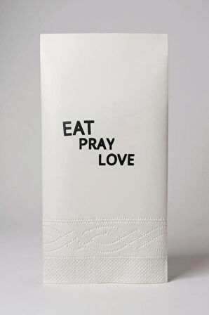 Eat Pray Love Baskılı Peçete 20 adet