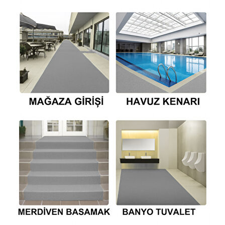 Beylin Kıvırcık PVC Paspas İç Dış Zemin Halı Yolluk Kapı Önü Havuz Banyo Duş İş Yeri Apartman Paspası Kıvırcık Hijyenik Antibakteriyel Paspas Halı 12mm