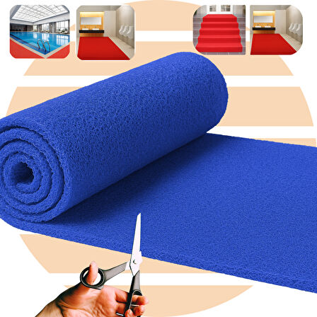 Beylin Kıvırcık PVC Paspas İç Dış Zemin Halı Yolluk Kapı Önü Havuz Banyo Duş İş Yeri Apartman Paspası Kıvırcık Hijyenik Antibakteriyel Paspas Halı 12mm