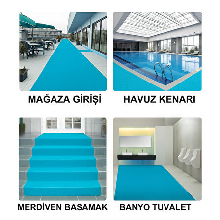 Beylin Kıvırcık PVC Paspas İç Dış Zemin Halı Yolluk Kapı Önü Havuz Banyo Duş İş Yeri Apartman Paspası Kıvırcık Hijyenik Antibakteriyel Paspas Halı 12mm