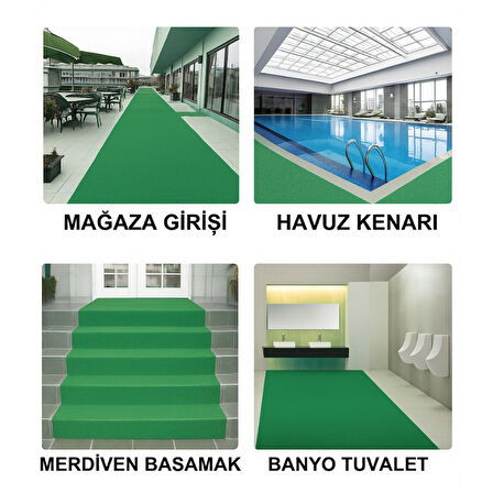 Beylin Kıvırcık PVC Paspas İç Dış Zemin Halı Yolluk Kapı Önü Havuz Banyo Duş İş Yeri Apartman Paspası Kıvırcık Hijyenik Antibakteriyel Paspas Halı 12mm