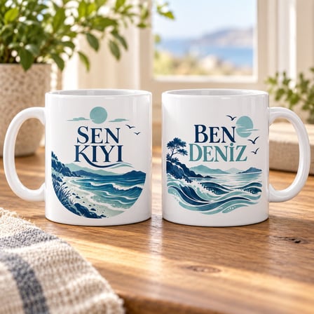 Kıyı ve Deniz 2`li Kupa Seti - MODEL 347