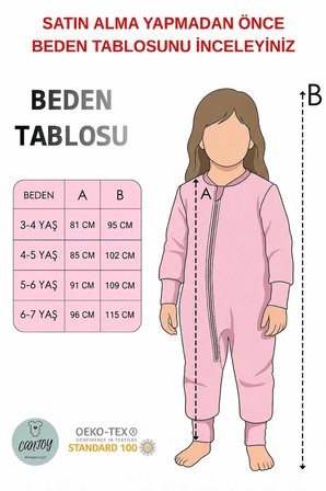 Kız Erkek Çocuk Kalın Elyaf Dolgulu 2.5 Tog Desenli Uyku Tulumu
