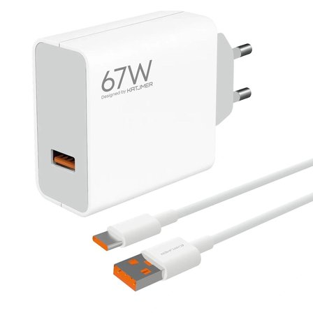 KATJMER KJ-67U-C USB'li 67W Şarj Adaptörü ve Type-C Kablo