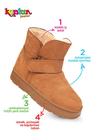 KAPTAN JUNİOR KIZ ÇOCUK ORTOPEDİK KÜRKLÜ BOTU PSTR 650