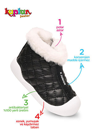 KAPTAN JUNİOR KIZ BEBEK ÇOCUK BOTU ORTOPEDİK İLKADIM KAYMAZ TABAN BMLK 650