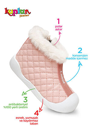 KAPTAN JUNİOR KIZ BEBEK ÇOCUK BOTU ORTOPEDİK İLKADIM KAYMAZ TABAN BMLK 650