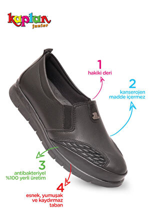 Kaptan Junior Kadın Siyah Klasik Ayakkabı Ortopedik Anne Ayakkabısı Anne Babet Ayakkabı Anne Kadın Günlük Ayakkabı ZSLNK 655