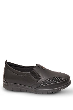 Kaptan Junior Kadın Siyah Klasik Ayakkabı Ortopedik Anne Ayakkabısı Anne Babet Ayakkabı Anne Kadın Günlük Ayakkabı ZSLNK 655