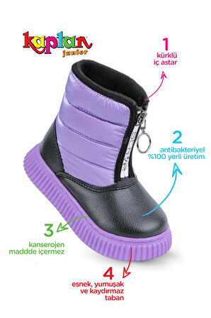 KAPTAN JUNİOR KIZ BEBEK ÇOCUK BOTU ORTOPEDİK KAYMAZ TABAN BARZNK 560