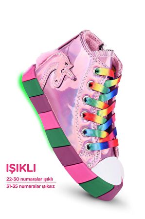 Kaptan Junior Ortopedik Unicorn Işıklı Kız Sneakers BALFK 500