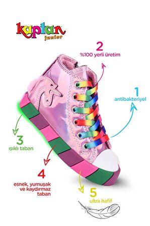 Kaptan Junior Ortopedik Unicorn Işıklı Kız Sneakers BALFK 500