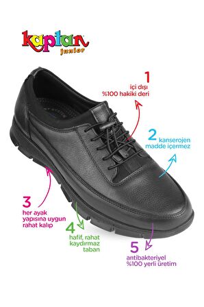KAPTAN JUNİOR ORTOPEDİK TOPUK MASAJLI DERİ KIŞLIK ERKEK AYAKKABI MULUE 300