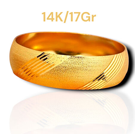 17,00GRAM ALTIN ÇİZGİLİ SİMLİ BİLEZİK