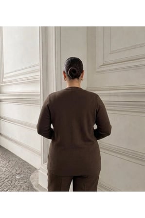 JAKARLI KENDİNDEN DESENLİ ÇELİK ÖRGÜ TRİKO KADIN CEKET