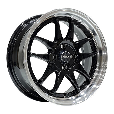 7 X 16 BCH-6899 4X100 ET30 73.1 BLACK+LIP MACHINED