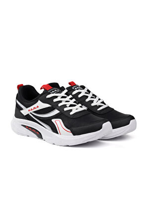 Unisex Siyah Kırmızı Özel Tasarım Modern Konforlu Rahat Sneaker Günlük Yürüyüş Ayakkabısı