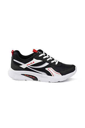 Unisex Siyah Kırmızı Özel Tasarım Modern Konforlu Rahat Sneaker Günlük Yürüyüş Ayakkabısı