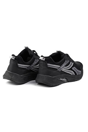 Unisex Siyah Özel Tasarım Modern Konforlu Rahat Sneaker Günlük Yürüyüş Ayakkabısı