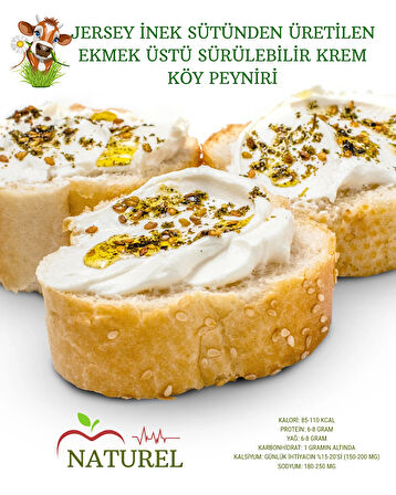 NATUREL JERSEY İNEK SÜTÜ KREM PEYNİR 550 GR X 2 ADET